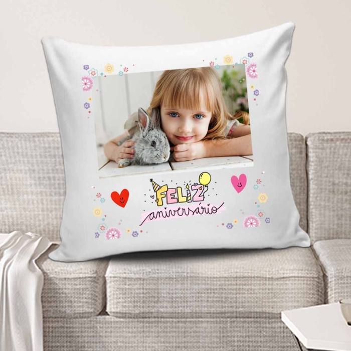 Almofada personalizada 45x45cms com impressão em 01 lado