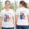 Camiseta personalizada baby look branca - impressão frente e costas